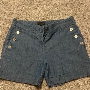 The Limited Denim Jean Shorts with Button Accents